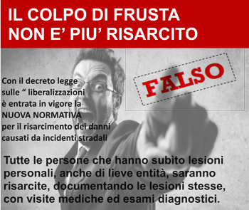 il colpo di frusta non è più risarcito? Falso!